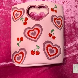 Pink Heart and Cherry Bag